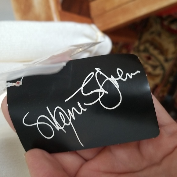 ST. JOHN Vintage 90s Naval Cardigan with Brooch Ecru Gold Medium NWT - Picture 9 of 12